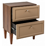 Тумба прикроватная бежевая из массива бука с 2-мя ящиками Wenge Light варинант исполнения - 4 | Loft Concept в Ульяновске