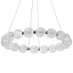 Светодиодная кольцевая люстра с круглыми плафонами Crystal Globule Chandelier Chrome варинант исполнения - 1 | Loft Concept в Ульяновске
