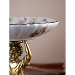 Чаша с цветочным орнаментом на ножке в виде бронзового ангела Eden Garden варинант исполнения - 8 | Loft Concept в Ульяновске