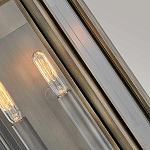 Настенный фонарь прямоугольной формы цвета состаренная латунь с двумя лампами Hinkley варинант исполнения - 2 | Loft Concept в Ульяновске