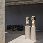 Настольная лампа с основанием из 24 выточенных сферических камней Through Stone варинант исполнения - 4 | Loft Concept в Ульяновске