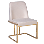 Стул обеденный велюровый кремовый с золотым каркасом Nobility варинант исполнения - 3 | Loft Concept в Ульяновске