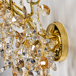 Бра золотого цвета с ветвями и прозрачными хрустальнымих подвесками Droplet Chandelier варинант исполнения - 6 | Loft Concept в Ульяновске