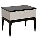 Тумбочка прикроватная с ящиком черно-серого цвета Noble Nightstand варинант исполнения - 1 | Loft Concept в Ульяновске