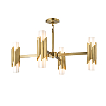 Люстра цвета латунь с 4-мя матовыми цилиндрическими плафонами Elstead Lighting варинант исполнения - 1 | Loft Concept в Ульяновске