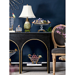 Чаша из прозрачного стекла на бронзовых ножках с фигурками попугаев Eden Garden варинант исполнения - 4 | Loft Concept в Ульяновске