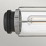 Бра для ванных комнат горизонтальное с 2-мя прозрачным цилиндрическим плафонами на круглом основании Hinkley варинант исполнения - 6 | Loft Concept в Ульяновске