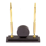 Часы настольные с двумя ручками из натурального камня Stone Clock варинант исполнения - 5 | Loft Concept в Ульяновске