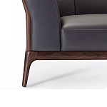 Диван двухместный c каркасом из массива дерева Double Sofa Made of Walnut Wood варинант исполнения - 3 | Loft Concept в Ульяновске