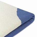 Плед из хлопка синего цвета с абстрактным принтом Elysian Flow Ocean варинант исполнения - 4 | Loft Concept в Ульяновске