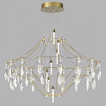 Люстра подвесная из металла с прозрачными подвесками из хрусталя Quasar 93 варинант исполнения - 6 | Loft Concept в Ульяновске