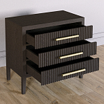 Тумба Primo  с тремя ящиками шпон темный орех варинант исполнения - 3 | Loft Concept в Ульяновске