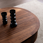 Кофейный стол овальный из дерева с 2-мя ящиками Coffee Walnut Table варинант исполнения - 4 | Loft Concept в Ульяновске