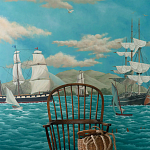 Обои ручная роспись Nantucket Crossing Brandt colourway on scenic paper варинант исполнения - 3 | Loft Concept в Ульяновске