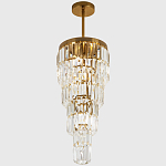 Многоярусная люстра с прямоугольными хрустальными подвесками Allard Crystal Chandelier варинант исполнения - 3 | Loft Concept в Ульяновске
