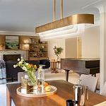 Люстра подвесная прямоугольная цвета латунь Kichler варинант исполнения - 6 | Loft Concept в Ульяновске