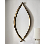 Зеркало овальное в деревянной золотистой раме Oval Gold Lines варинант исполнения - 4 | Loft Concept в Ульяновске