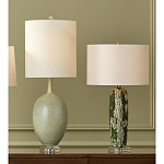 Настольная лампа керамическая с кремовым абажуром Scenic Column варинант исполнения - 6 | Loft Concept в Ульяновске