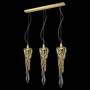 Тройной подвесной светильник Frozen drop Бронза