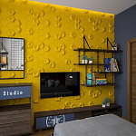 Гипсовая 3D Панель M-41 A, B варинант исполнения - 3 | Loft Concept в Ульяновске