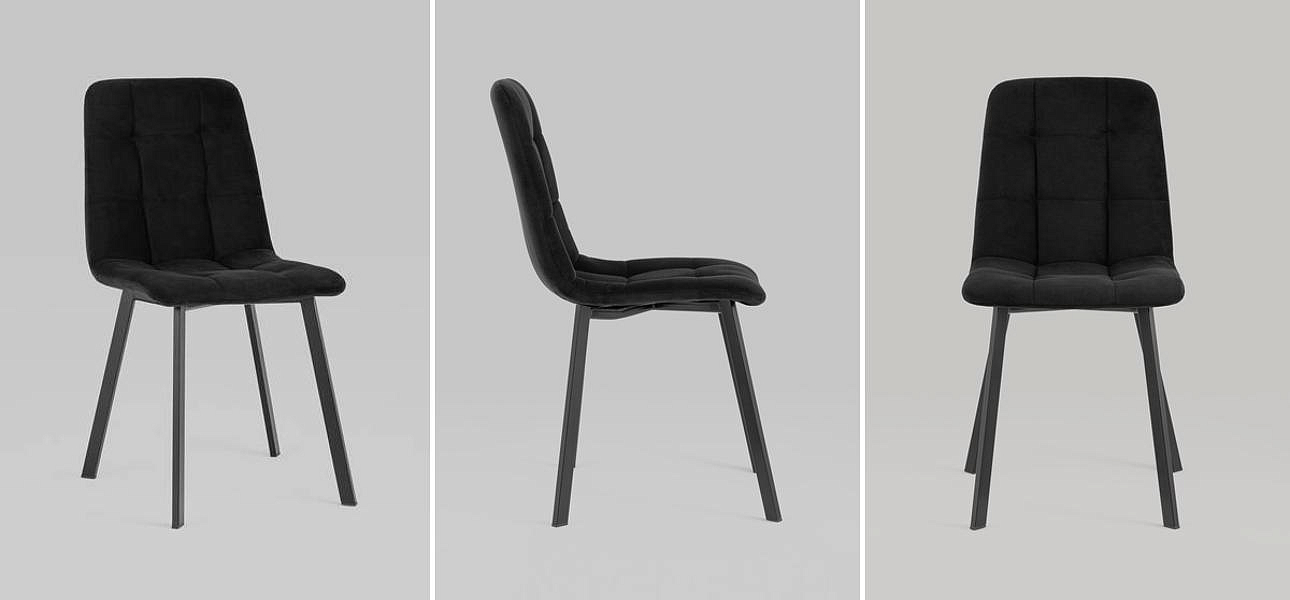 Стул NANCY S Chair Черный Велюр Стул NANCY S Chair Черный Велюр - Loft-Concept в Ульяновске