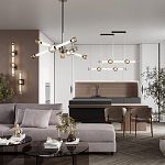 Светодиодное бра Rovelly Black 95 см варинант исполнения - 4 | Loft Concept в Ульяновске