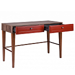 Стол письменный из массива бука с 2-мя ящиками красный Wenge Light варинант исполнения - 3 | Loft Concept в Ульяновске