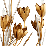 Люстра золотого цвета в виде цветков крокуса Hanging Flowers варинант исполнения - 1 | Loft Concept в Ульяновске