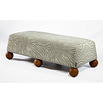 Банкетка Wakonda Gray Zebra с деревянными шариками  варинант исполнения - 1 | Loft Concept в Ульяновске