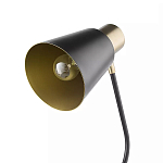 Настольная лампа с наклонным корпусом и подвижным плафоном в сочетании золотистого и чёрного цвета Work Surface Light варинант исполнения - 4 | Loft Concept в Ульяновске