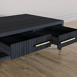 Кофейный стол Primo с двумя ящиками Черный дуб варинант исполнения - 7 | Loft Concept в Ульяновске