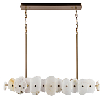 Подвесной светильник с фигурными элементами из белого алебастра Cryptocrystalline Stone варинант исполнения - 1 | Loft Concept в Ульяновске