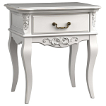 Тумба прикроватная белого цвета из массива бука в стиле прованс White Provence варинант исполнения - 2 | Loft Concept в Ульяновске