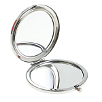 Зеркало карманное двухстороннее круглое из натурального камня Серафинит в подарочной упаковке Silver Stone Mirrors варинант исполнения - 2 | Loft Concept в Ульяновске