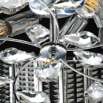 Люстра круглая на цепи цвета хром с прозрачными рельефными хрустальными пластинами Textured Glass Chandelier варинант исполнения - 9 | Loft Concept в Ульяновске