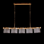 Люстра линейная с текстурными овальными абажурами Splendor Palace Style варинант исполнения - 2 | Loft Concept в Ульяновске