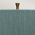 Настольная лампа с коническим дымчато-зелёным абажуром из искусственного шёлка Quintiesse варинант исполнения - 4 | Loft Concept в Ульяновске