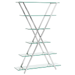 Стеллаж со стеклянными полками на стальном каркасе X-ray варинант исполнения - 1 | Loft Concept в Ульяновске