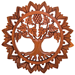 Панно из дерева круглое Osier Panel With Trees варинант исполнения - 1 | Loft Concept в Ульяновске