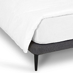 Кровать с большим мягким изголовьем Unity Dark Grey Bed варинант исполнения - 3 | Loft Concept в Ульяновске