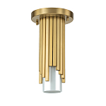 Потолочный светильник латунного цвета с цилиндрическим белым матовым плафоном Elstead Lighting варинант исполнения - 8 | Loft Concept в Ульяновске