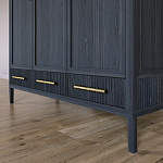 Большой Шкаф Primo Черный дуб с 3 дверьми и 3 выдвижными ящиками варинант исполнения - 6 | Loft Concept в Ульяновске