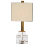 Настольная лампа прямоугольная на прозрачном основании Charm and Luxury варинант исполнения - 3 | Loft Concept в Ульяновске