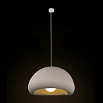 Подвесной светильник с куполообразным белым фактурным абажуром Sergey Makhno варинант исполнения - 3 | Loft Concept в Ульяновске