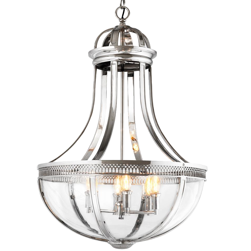 Люстра Lantern Capitol Hill L Nickel Никель Прозрачный (Transparent) в Ульяновске | Loft Concept 