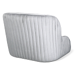 Барный стул со спинкой и подлокотниками на 4-х деревянных ножках Серый Велюр Ava Charm варинант исполнения - 3 | Loft Concept в Ульяновске