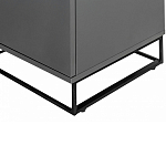 Шкаф-витрина цвета графит с полками и стеклянной дверью Strict Lines варинант исполнения - 5 | Loft Concept в Ульяновске