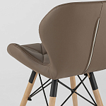 Стул с коричневым сиденьем из экокожи JEROEN варинант исполнения - 6 | Loft Concept в Ульяновске