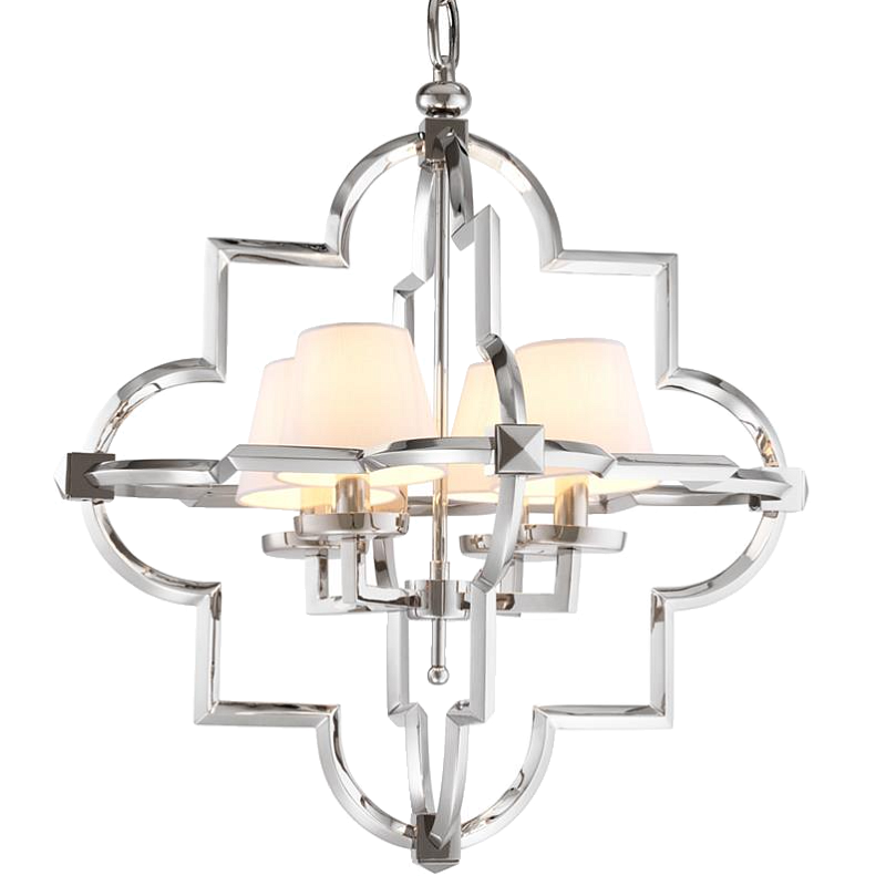 Люстра Lantern Mandeville S Nickel Никель Кремовый в Ульяновске | Loft Concept 