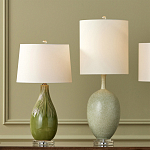 Настольная лампа зеленая грушевидной формы Rich Green Glaze варинант исполнения - 4 | Loft Concept в Ульяновске